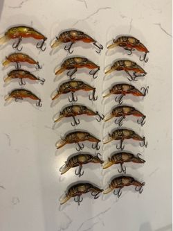 Lot of REBEL crawfish fishing lures
