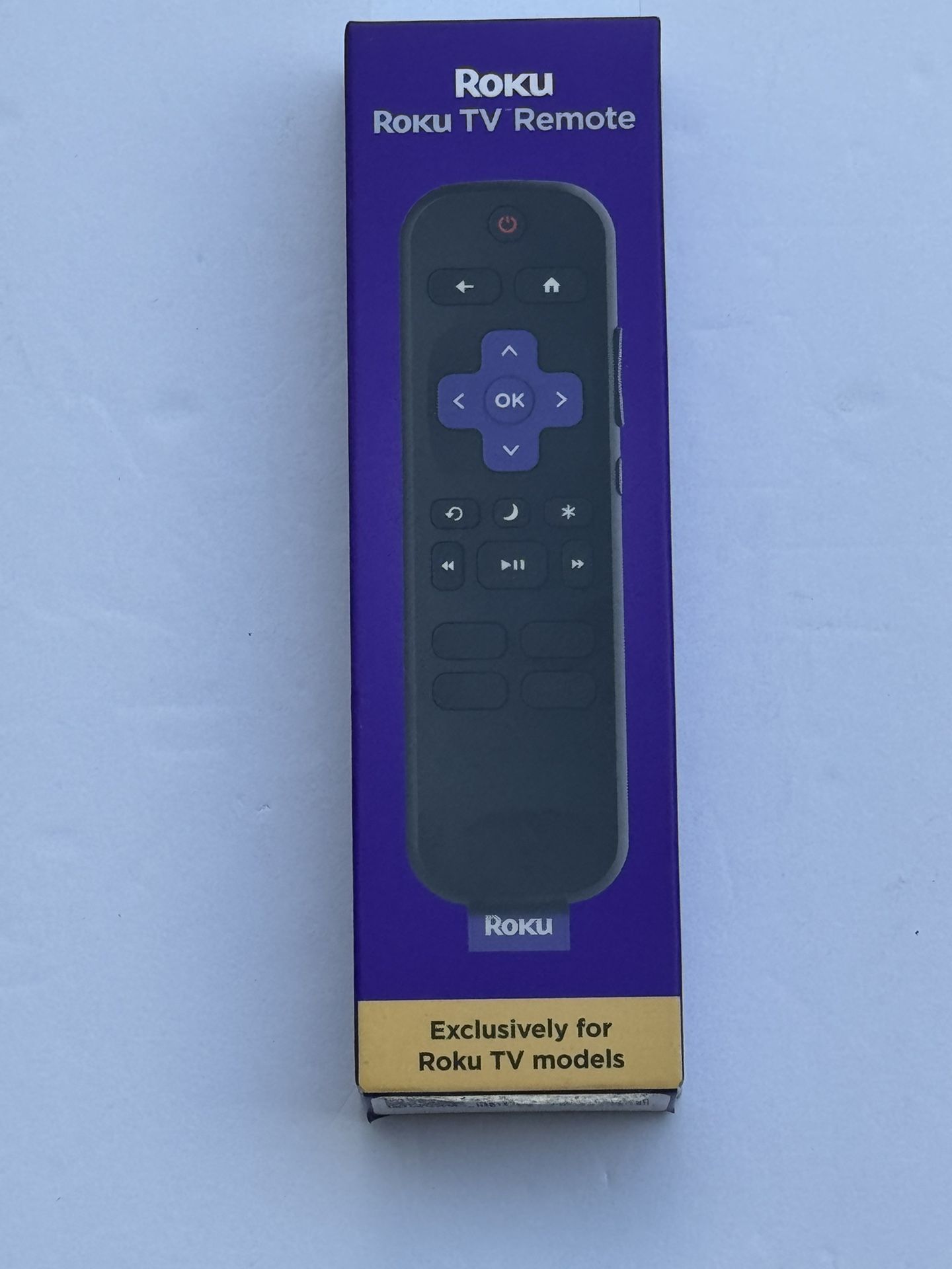 Roku TV Remote Control (Official Manufacturer Product) - Simple Setup, & Pre-Set App Shortcuts - Replacement Remote Compatible with RokuTV Models ONLY