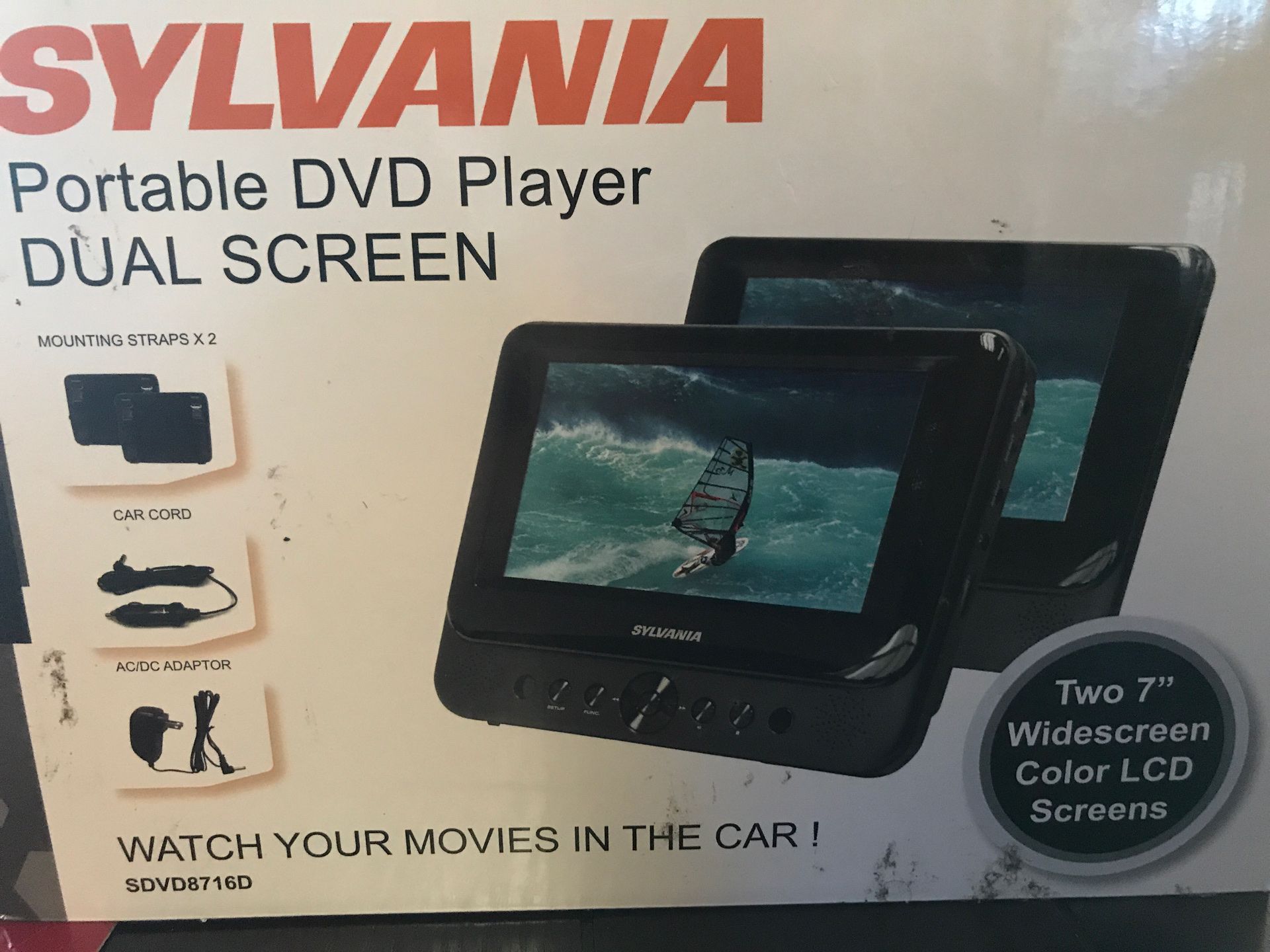 Sylvania portable DVD player dual screen