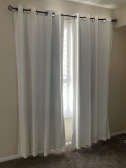 Set of 4 White Window Panels