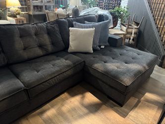 Potato Barn Grey Upholstery 2 Piece Sectional