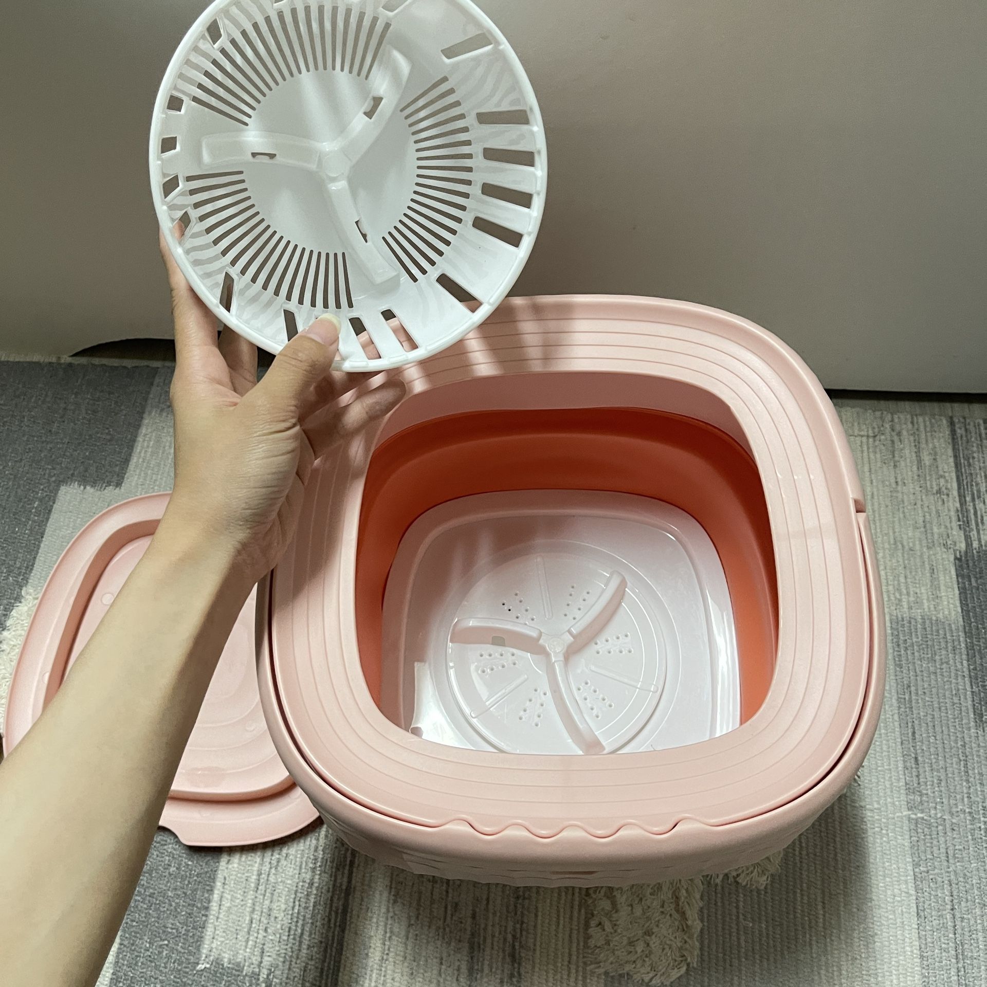 6L Foldable Mini Washing Machine With Blue-ray Sterilizing