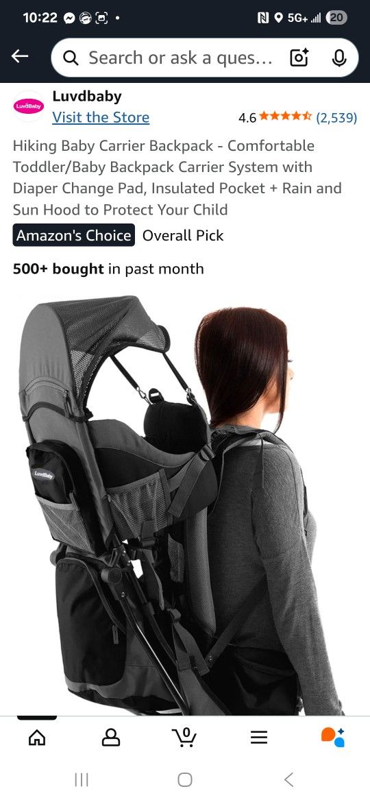 Luvd Baby Hiking Baby Carrier Backpack