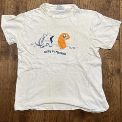 Vintage 80s Hanes Armadillo and Pac-Man 1982 tee single stitched