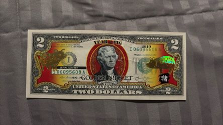 Unique $2 Bill From the Golden Nugget Las Vegas
