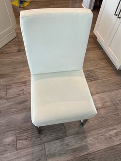 White leather chair 8