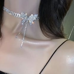 Sparkling Tassel choker Necklace