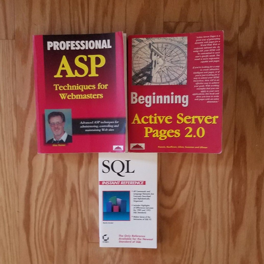 ASP, Active Server Pages 2.0, and SQL manuals