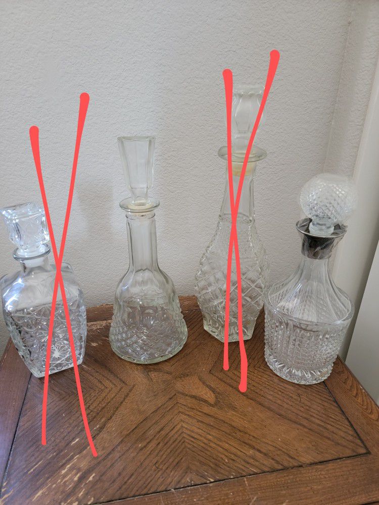 Crystal Decanter 20 Each Large 15 Each Small