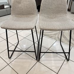 2 Grey Counter/Bar Stools
