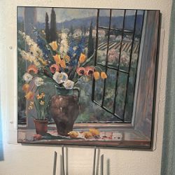 Large Flower printed art