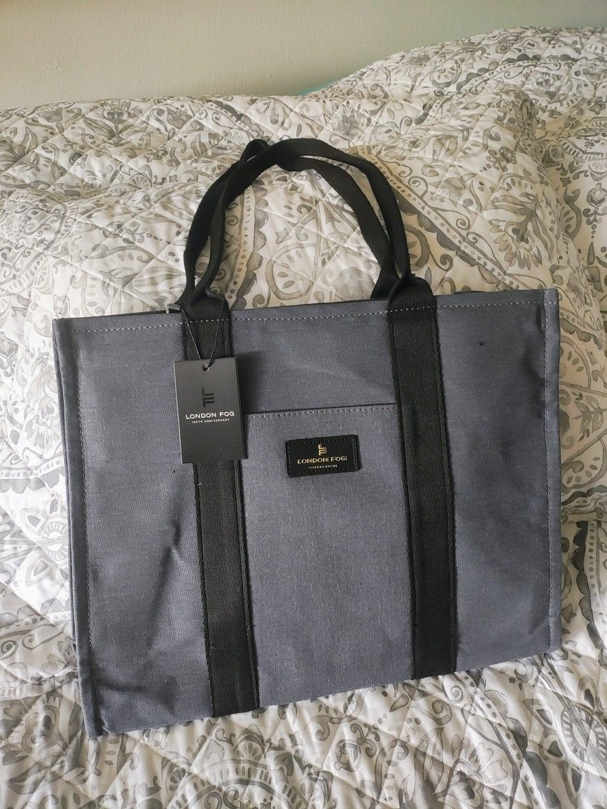 London Fog Gray Tote Bag