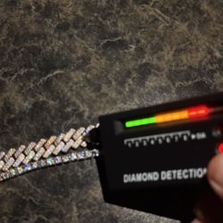 ICED OUT TENNIS & CUBAN BRACELET IN 925 SILVER & VVS MOISSANITE W 14K ROSE GOLD PLATING