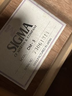 70’s Sigma Dm-5 Made I. Japan Guitar. Good Player.