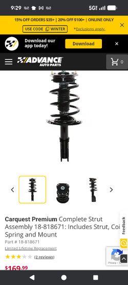 Front Strut And Coil Spring Assembly 2000-2006 Buick, Cadillac