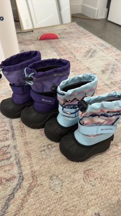 2 Pairs of Columbia Toddler Snow Boots – Excellent Condition!