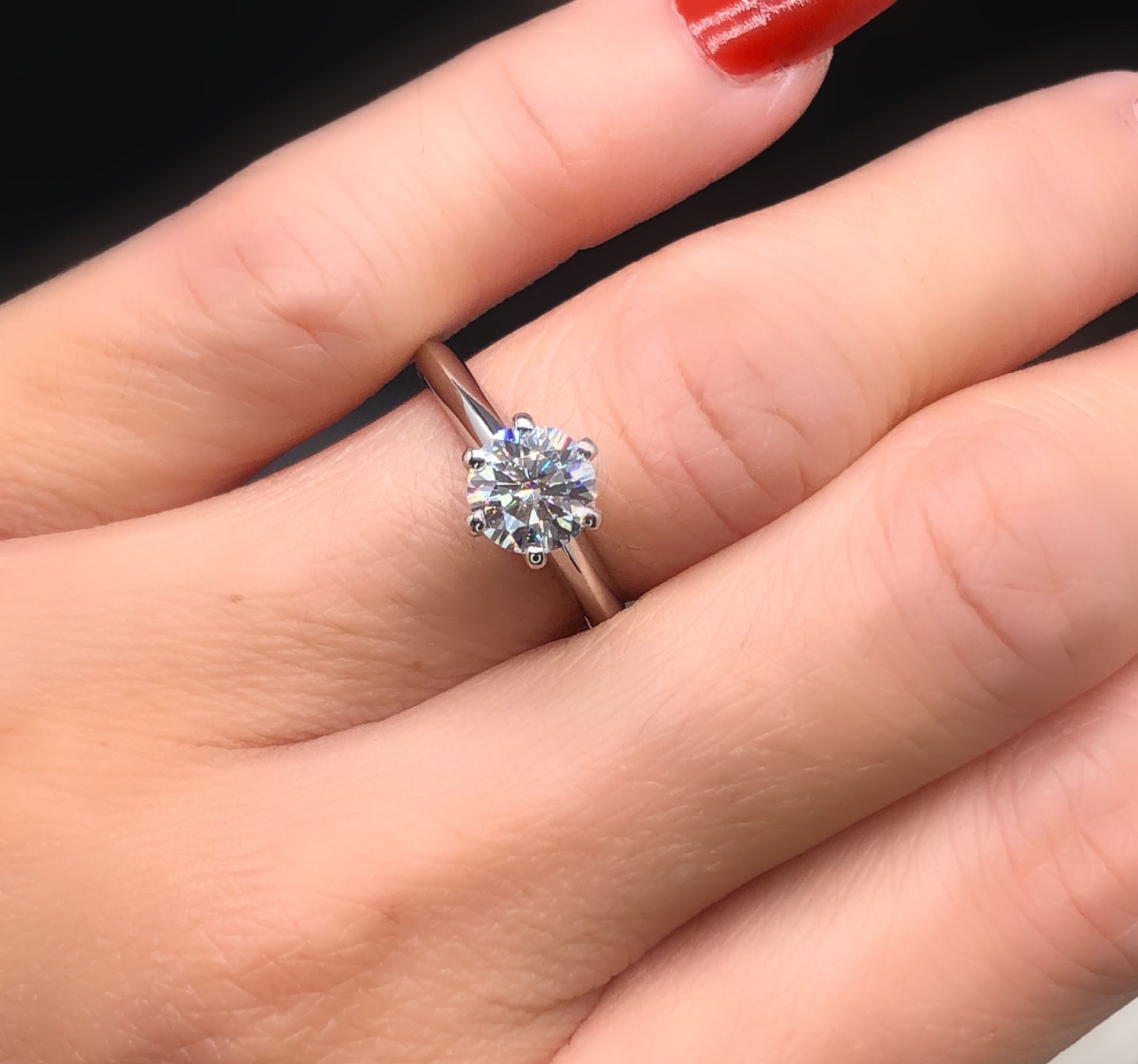 1ct Moissanite Ring With Certificate