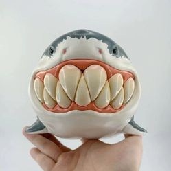 Cute shark resin ornaments creative spoof animal statues