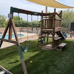 Kids Playground With Swings And Slide