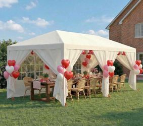 HOTEEL 10x20 FT Party Tent Outdoor Canopy Tents for Parties with 6 Removable Sidewalls, Carpas para Fiestas Waterproof for Gazebo Large Backyard Shelt
