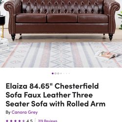 Faux Leather Couch