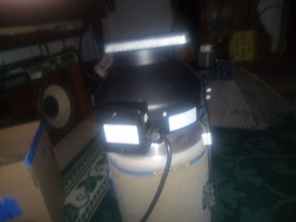 Grow LED lights,fan filter plus umbrella cover and a large sodium halide light.and ballast.