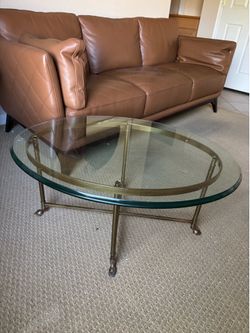 Glass coffee table