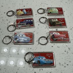 Disney Pixar Cars Keychain Rare Collection Lot Of 7