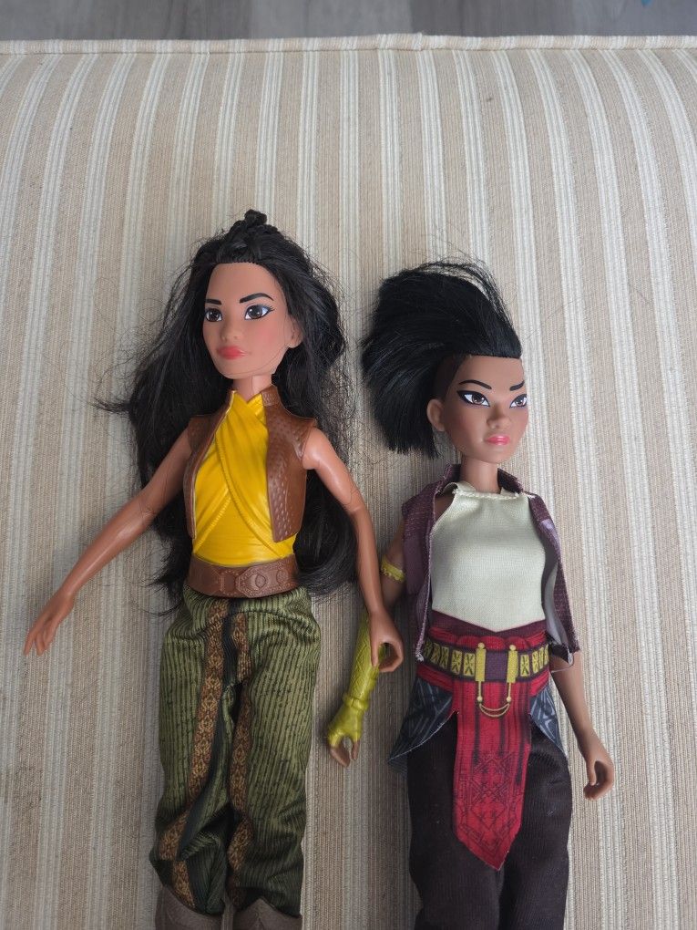 Raya and Namaari DISNEY DOLLS Lot of 2 for $12