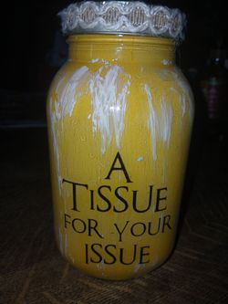 Beautiful Glass Hand Painted Tissue Holder