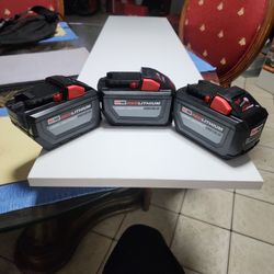 (3) MILWAUKEE  BATTERY'S  M18 