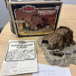 Star Wars Vintage Dagobah Playset And Box