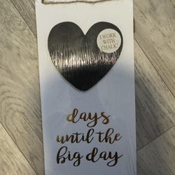 Wedding count down chalk board