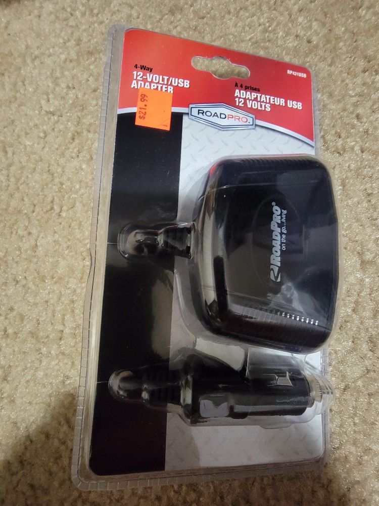4 Way 12-volt USB Adapter 6 FT