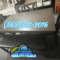 Six Chair Table With Bench New Mesa Con Sillas 