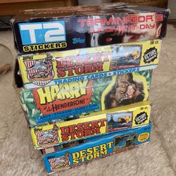 Vintage Wax Packs Movie Trading Cards / Sealed Boxes / Bubble Gum / Vintage Collectible Cards 