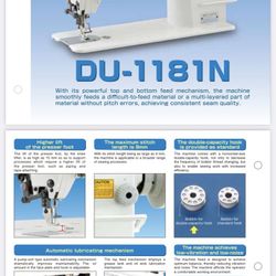 Juki DU 1181N Walking Foot Sewing Machine