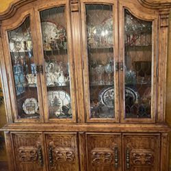 Drexel French “La Mason”  Pecan Wood China Cabinet Bought New In 1968
