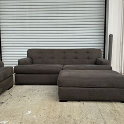 Brown 3-Piece Living Room Set