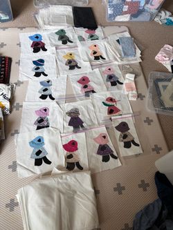 Partial finished quilting project