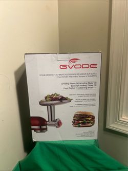GVODE Meat Grinder Attachment for Kitchenaid Stand Mixer, Silver, #G1707  OPEN BOX  NEVER BEEN USED