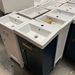 Holiday SALE - 18” Bathroom Vanity With Ceramic Top 