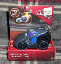 Disney Pixar Cars 2017 Revvin’ Action Jackson Storm Press And Go Car New In Box
