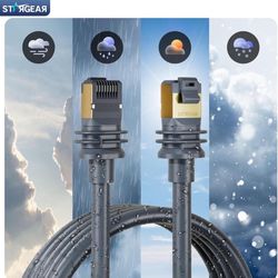 CAT 6 Cable Gen 3 30M/100FT, Starlink Gen 3 Cable for Starlink Standard 4/4X/V3/REV 4/MINI, Extension Replacement Starlink Ethernet Cable Satellite