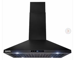 30” Black  Island Range Hood