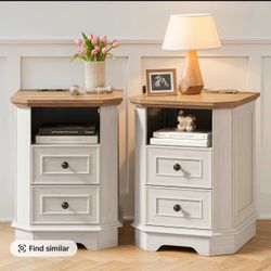 Farmhouse nightstand set