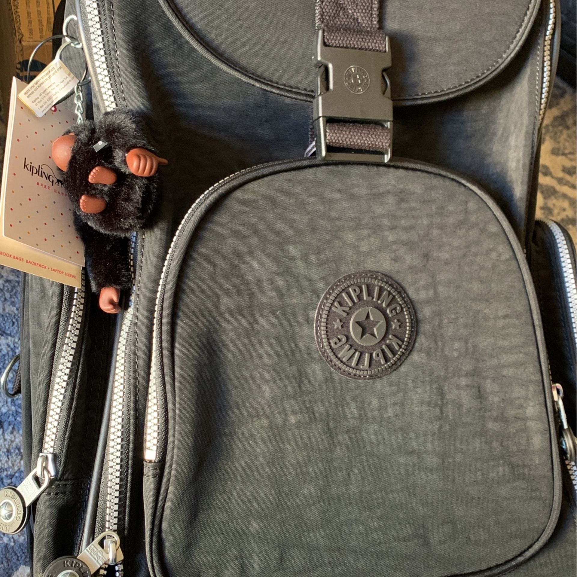 Kipling Rolling Backpack Black Alcatraz