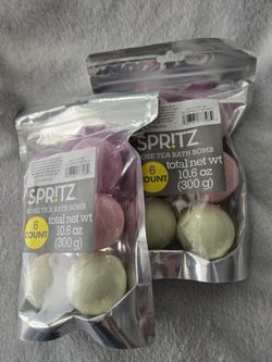 Rose Tea Bath Bomb Stocking Stuffers 2pack Of 6ea.