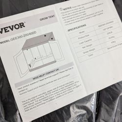 Vevor Grow Tent 120in x 120in x 80in