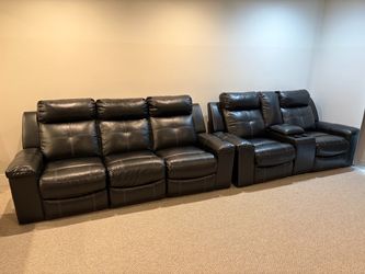 Faux Leather Sofa 6-7 Seats 🛋️